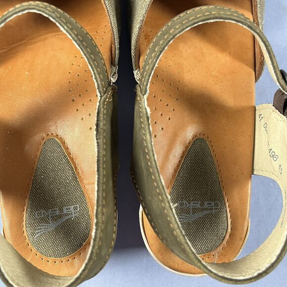 Dansko Tiffani Brown Milled Sandals Woman’s Size 10 Round Toe Dress Clogs - Picture 5 of 7